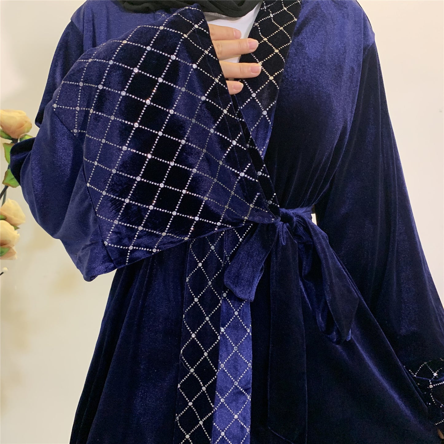 Golden Velvet Gilded Cardigan Robe