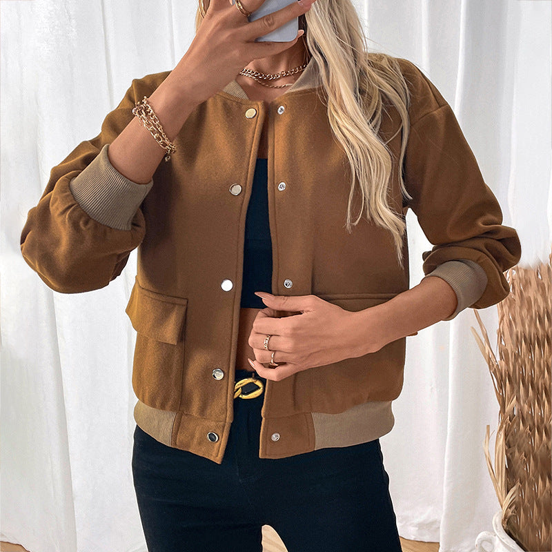 Women's Pocket Half-turtleneck Jacket