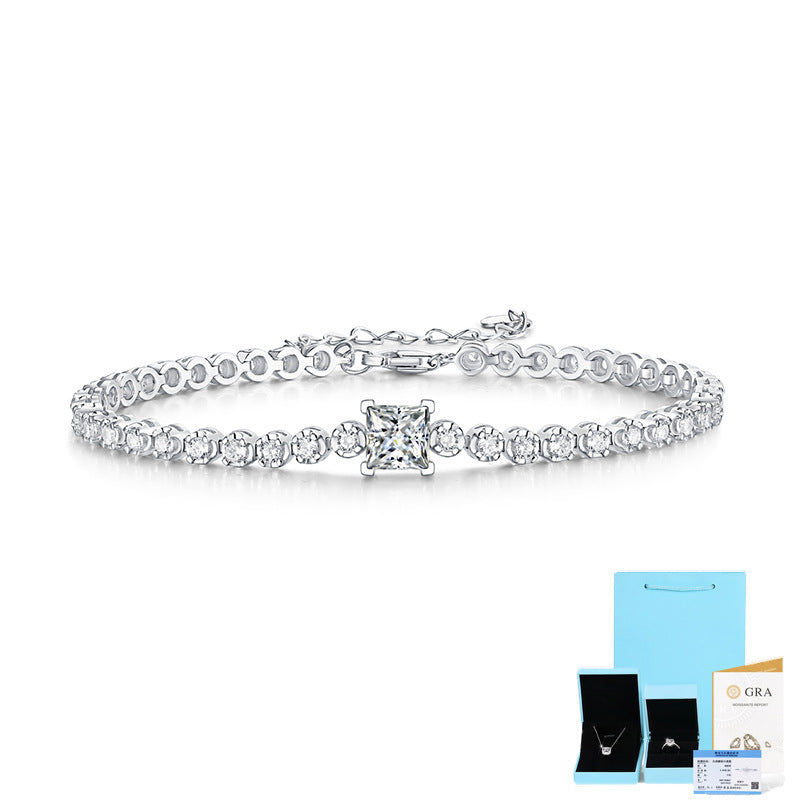 Moissanite Rubik's Cube Bracelet