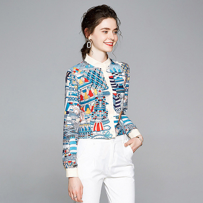 Women's Neck Printed Shirt