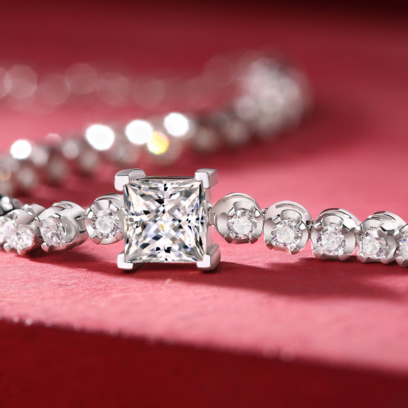 Moissanite Rubik's Cube Bracelet