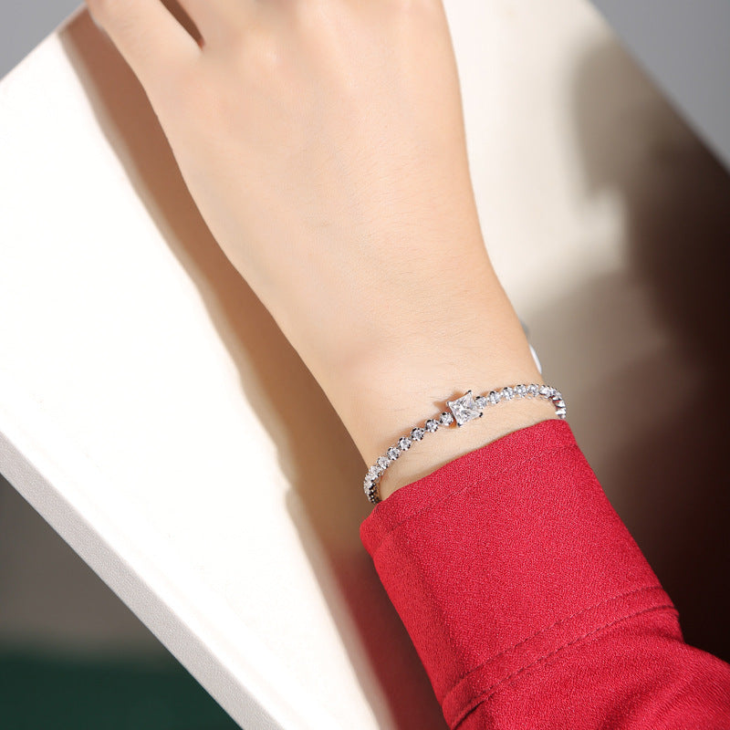 Moissanite Rubik's Cube Bracelet