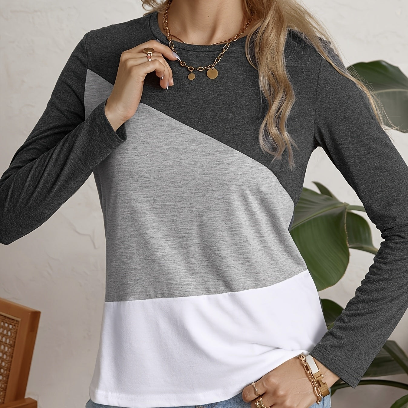 Ladies' Fashionable Casual T-shirt Top
