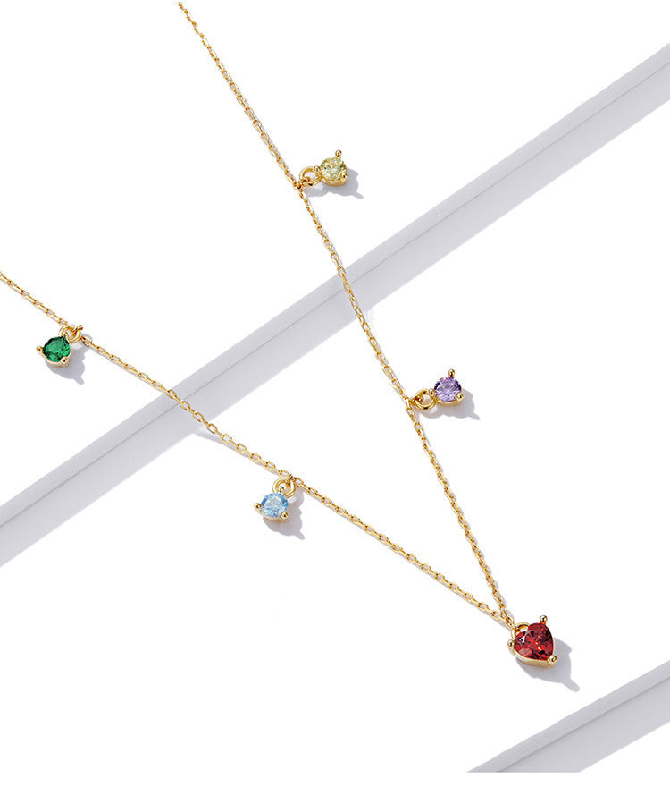 Sterling Silver Zircon Necklace