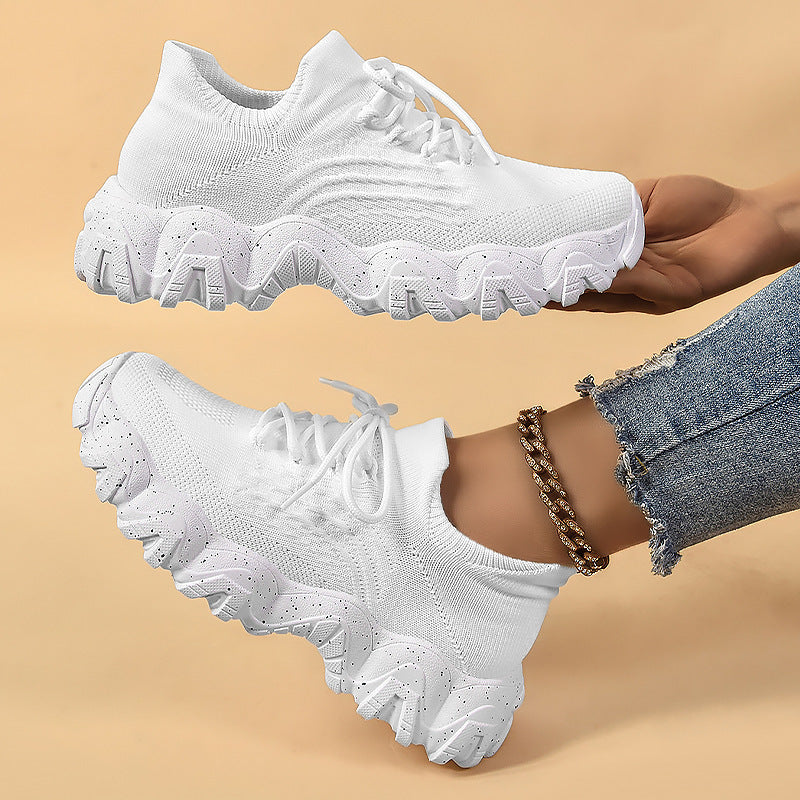 Women's Lace-up Flying Woven Shoes