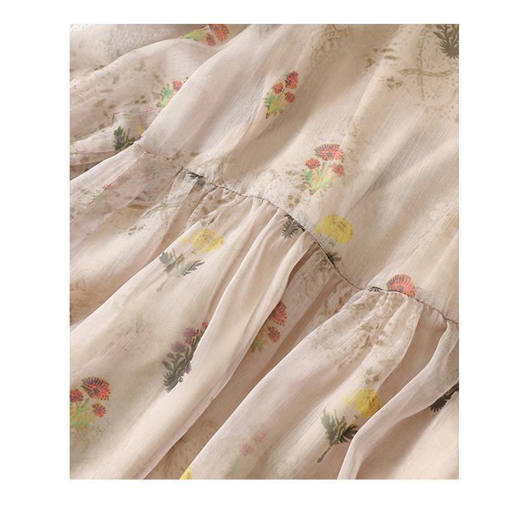 Plus-size Floral Chiffon Dress