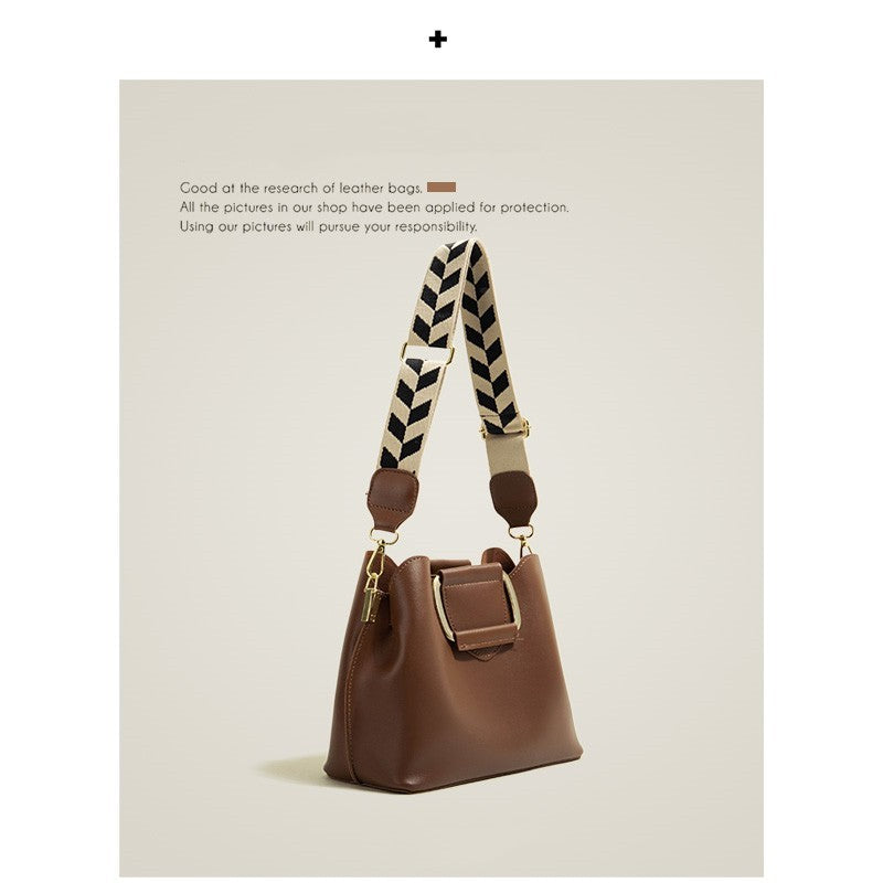 Crossbody Wide Portable Bucket Bag