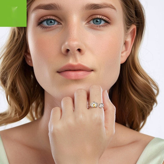 Sterling Silver Phalaenopsis Open Ring