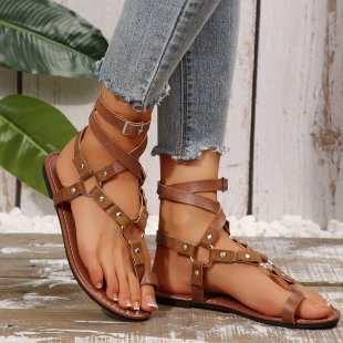 European And American Style Flat Sandals