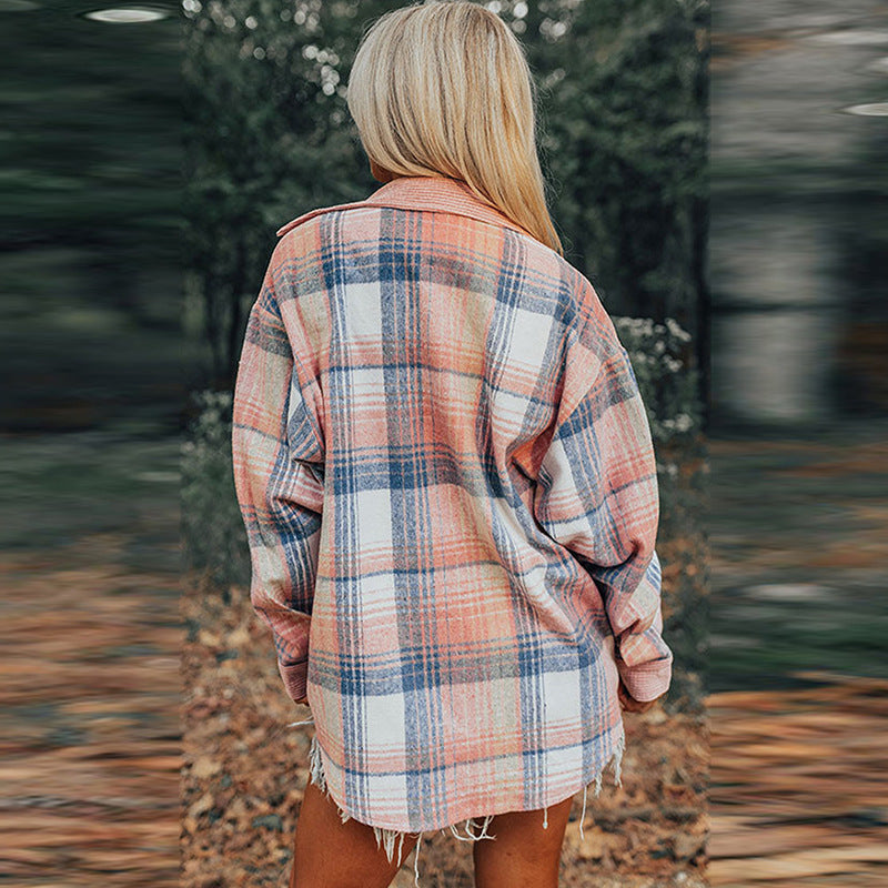 Autumn And Winter Shirt Coat For Women