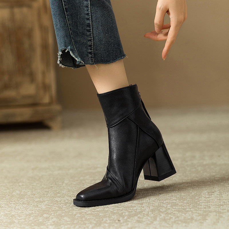 Women's Brown British Style Retro Shoes