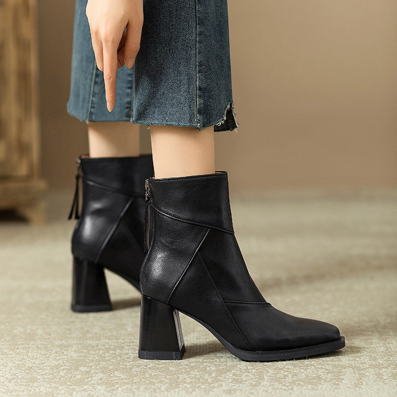 Women's Brown British Style Retro Shoes