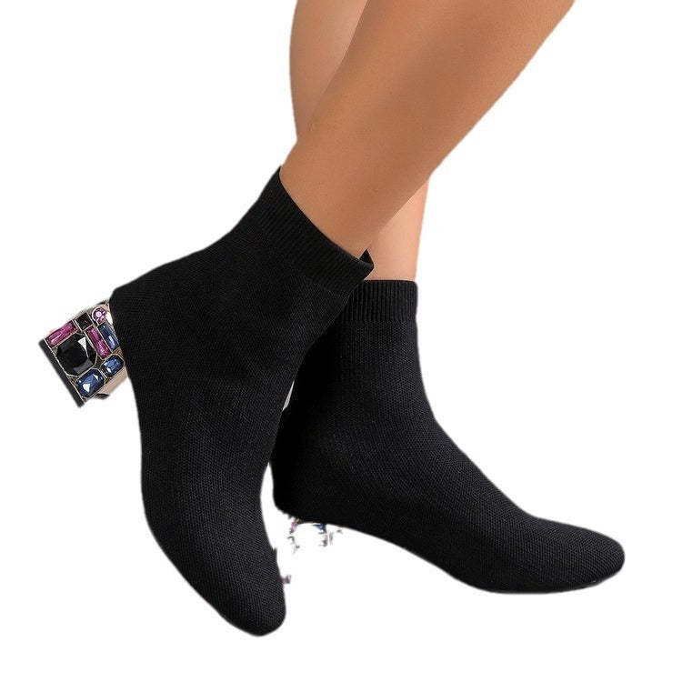 Woven Square Toe Women's Shoes