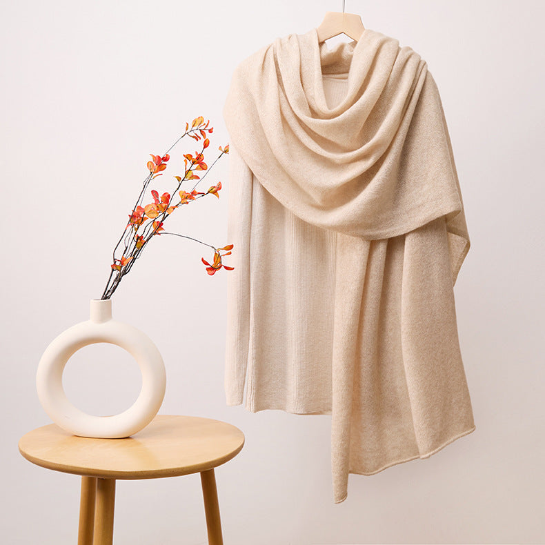 Cashmere Scarf Winter Warm All-matching Knitted Shawl