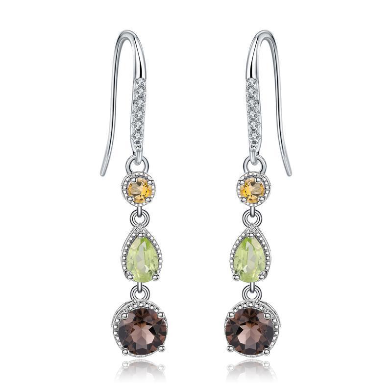 Fashionable Elegant Natural Gemstone Earrings