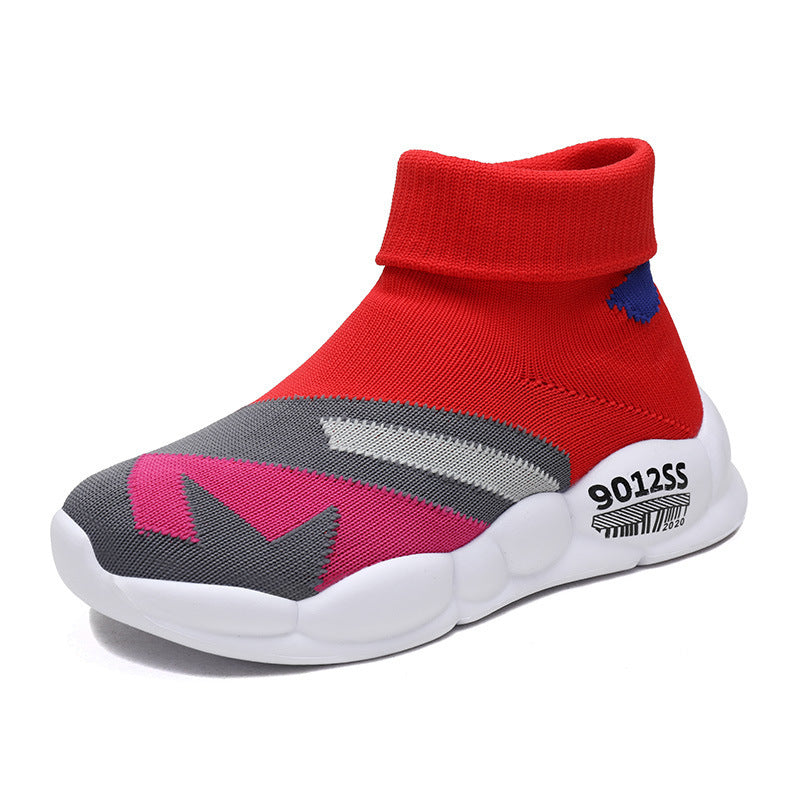 New Girls' Breathable Flying Sneakers