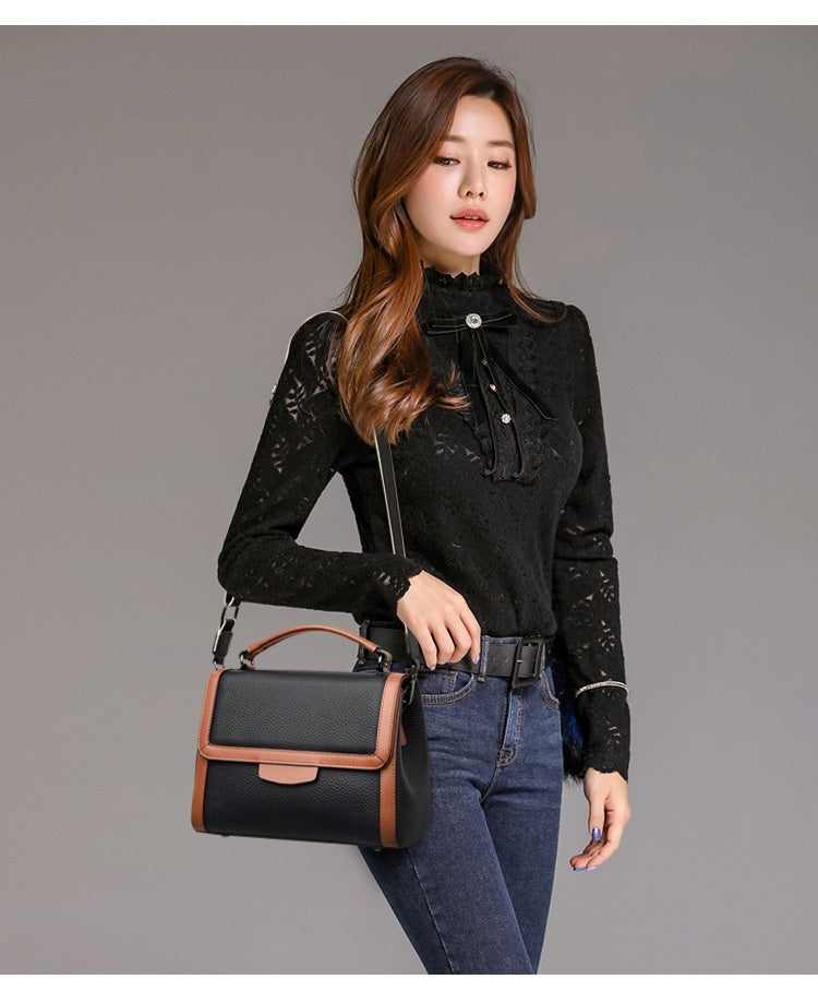 Soft Leather Textured Handbag