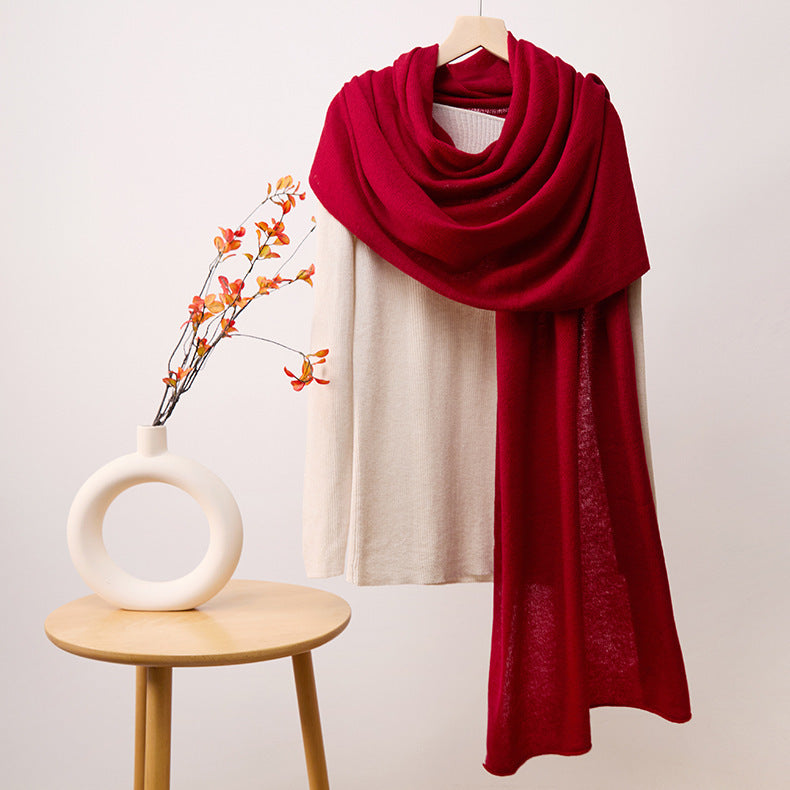 Cashmere Scarf Winter Warm All-matching Knitted Shawl