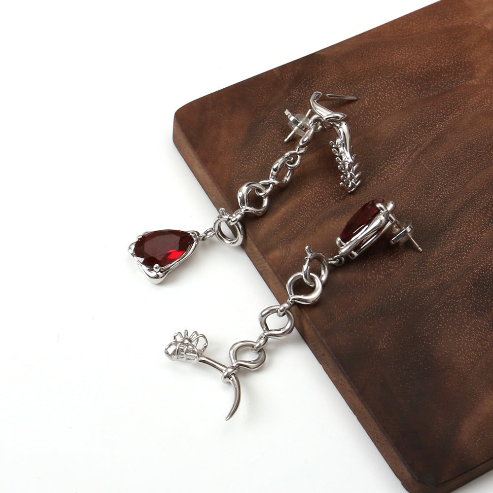Long Stitching Earrings