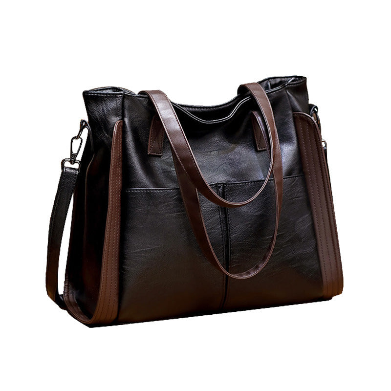 Large Capacity Soft Leather Bag