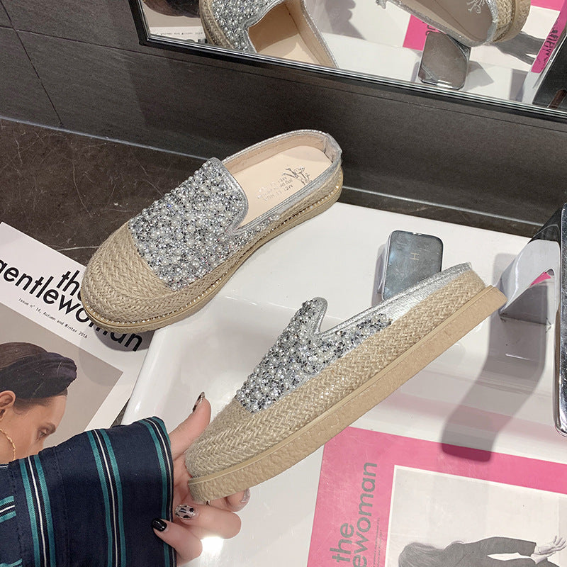 Trendy Korean Pearl Flat Half Drag