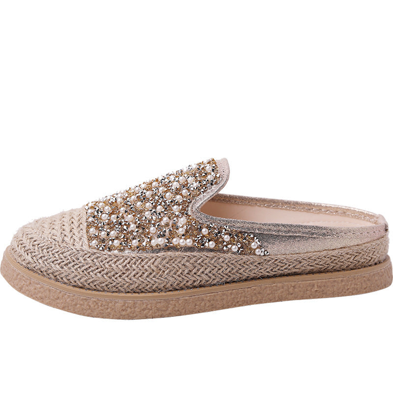 Trendy Korean Pearl Flat Half Drag