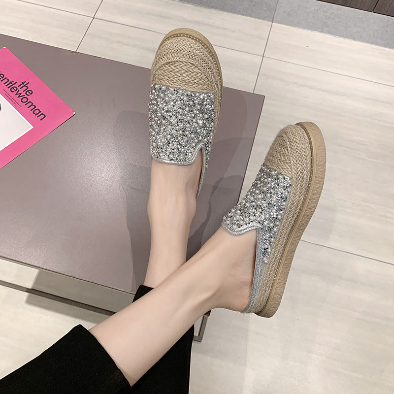 Trendy Korean Pearl Flat Half Drag