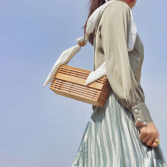 Antique New Ins Rattan Bag