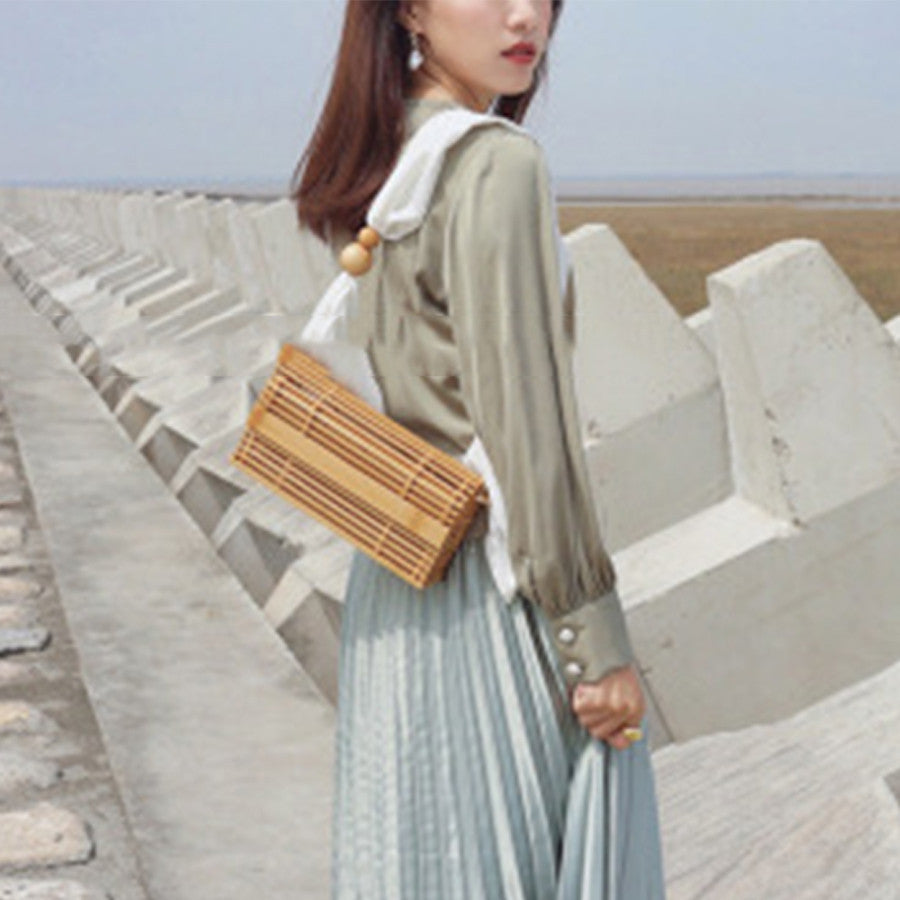 Antique New Ins Rattan Bag