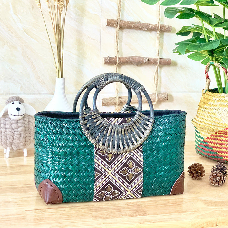 Thai handmade straw bag