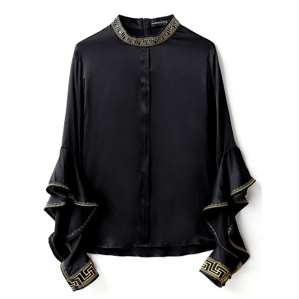Embroidered Loose-fitting Shirts