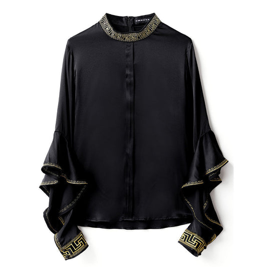 Embroidered Loose-fitting Shirts
