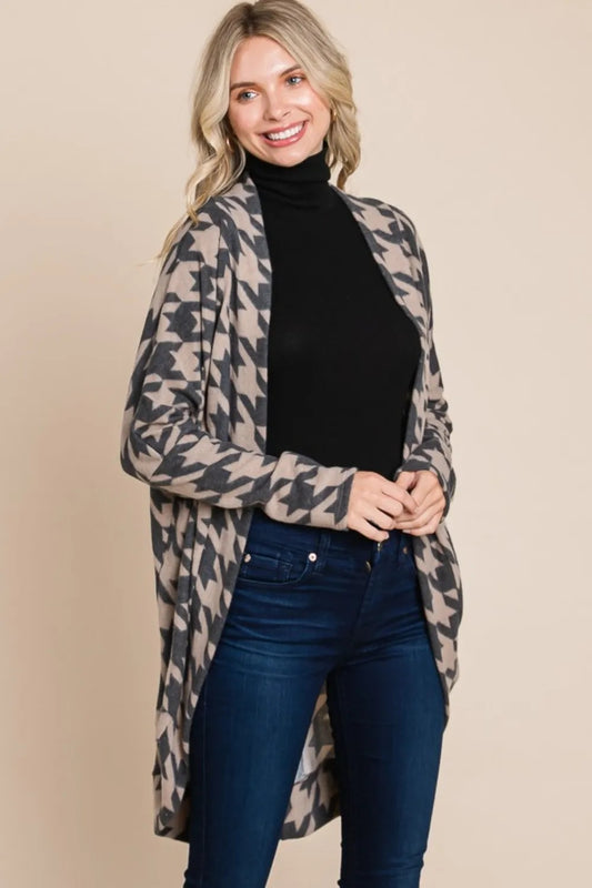 Open Front  Knit Cardigan