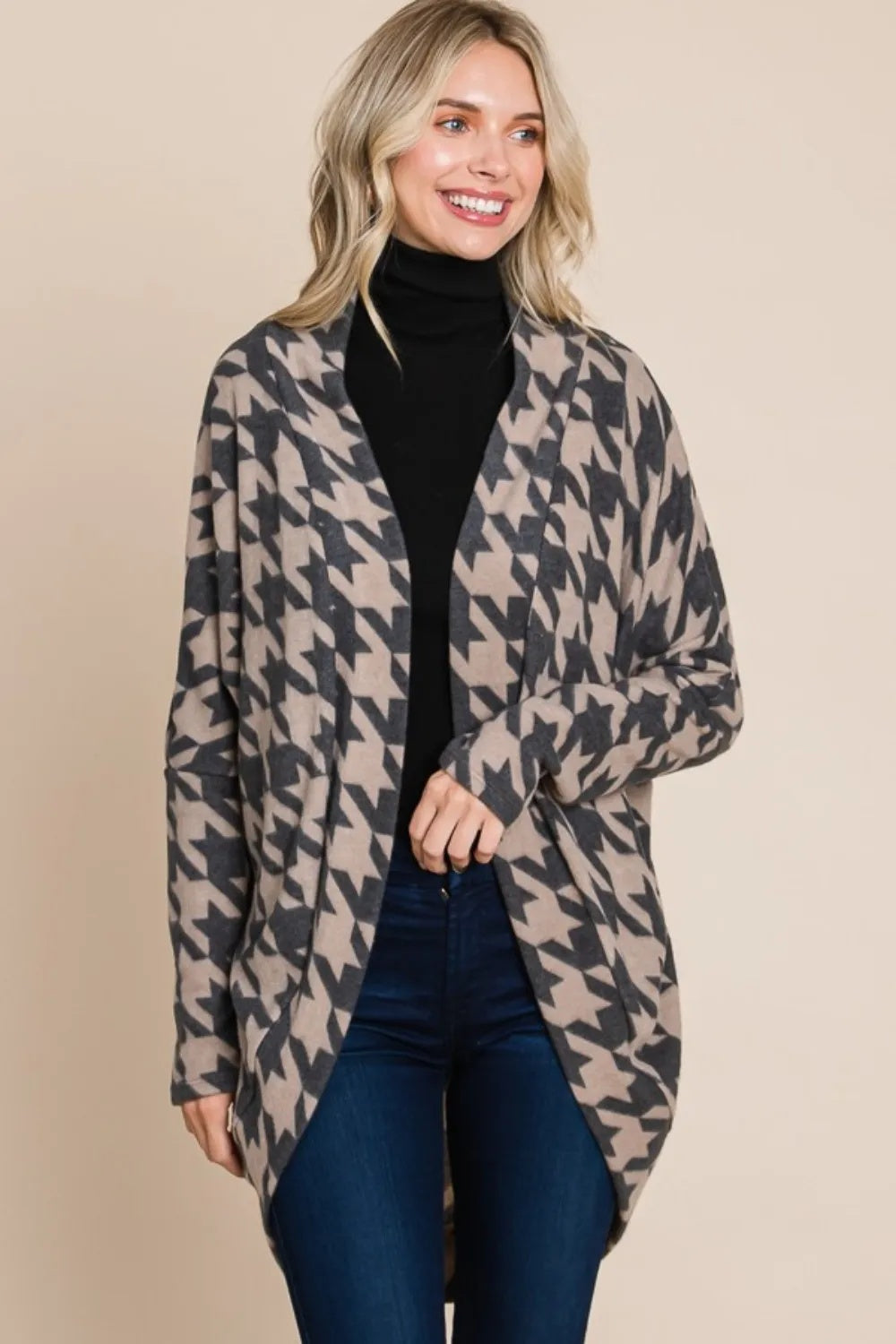 Open Front  Knit Cardigan