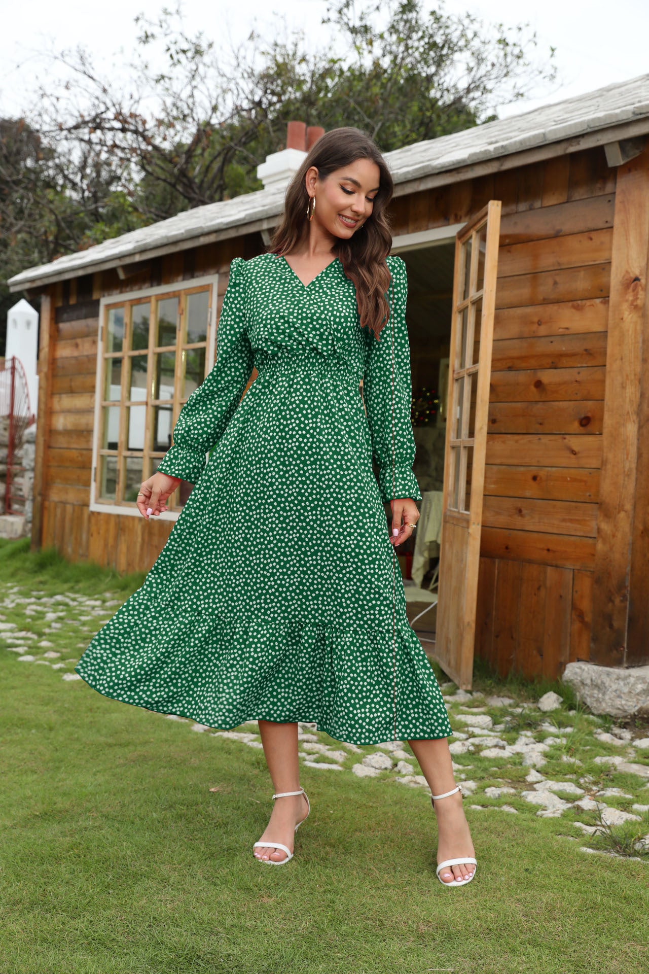 V-neck Vacation European And American Style Dress