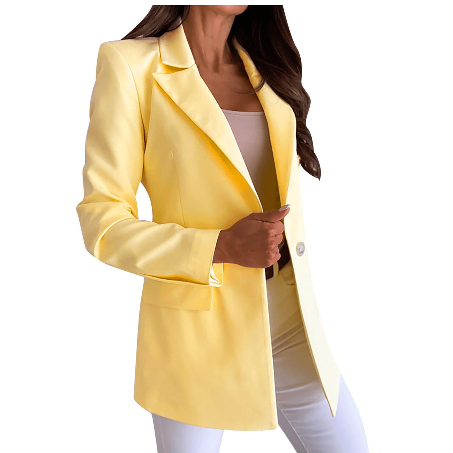 Temperament Long Sleeve Slim-fit Single Button Jacket