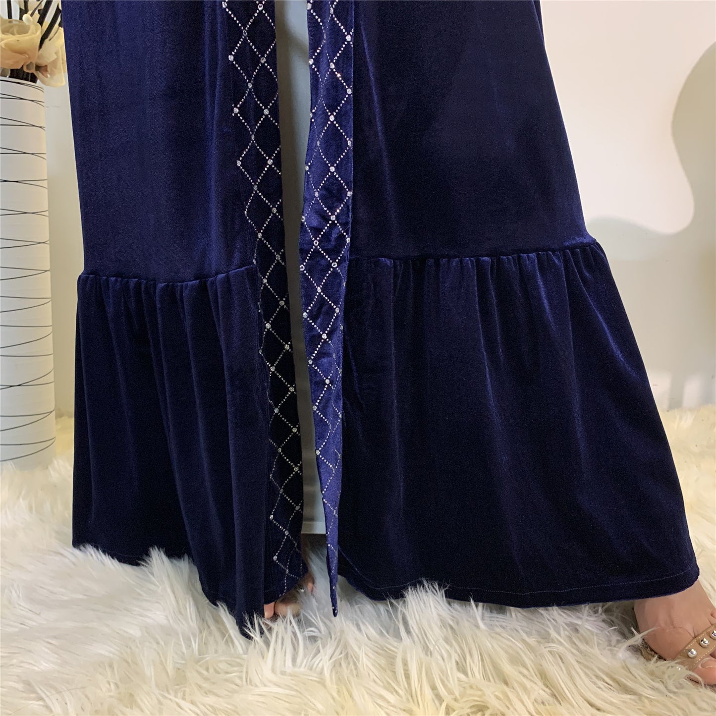 Golden Velvet Gilded Cardigan Robe