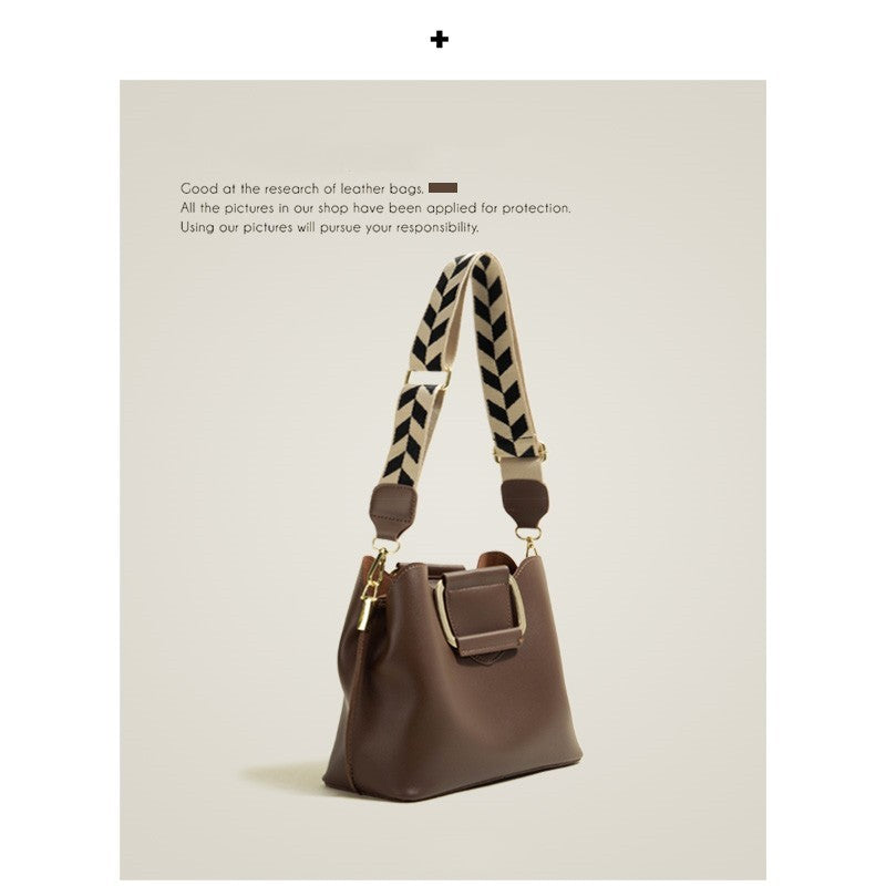 Crossbody Wide Portable Bucket Bag