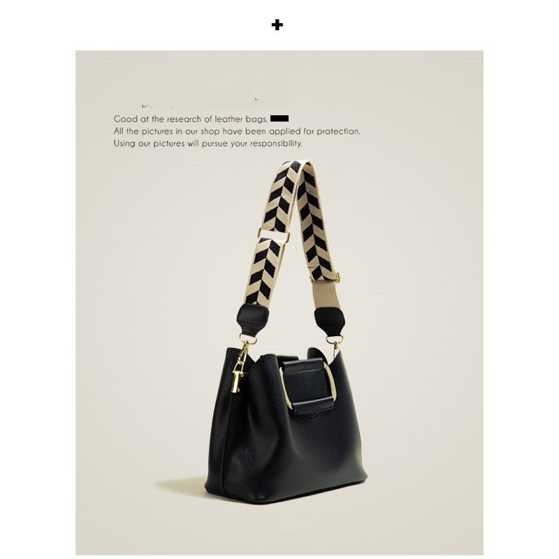 Crossbody Wide Portable Bucket Bag