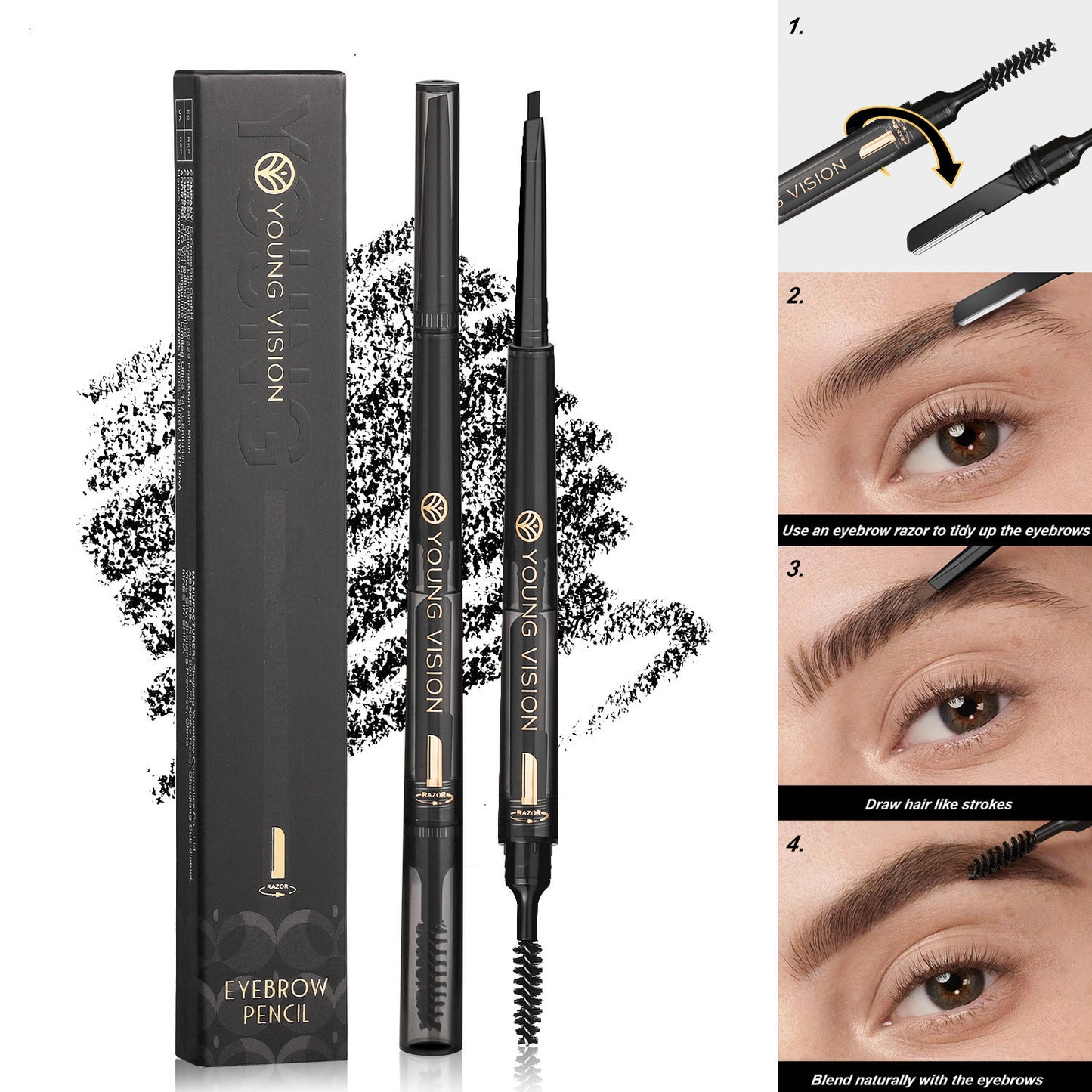 Fog Sense 3 in 1 Eyebrow Pencil Waterproof
