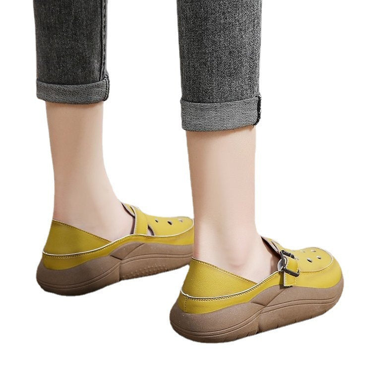 Retro Color Hollow Out Sandals