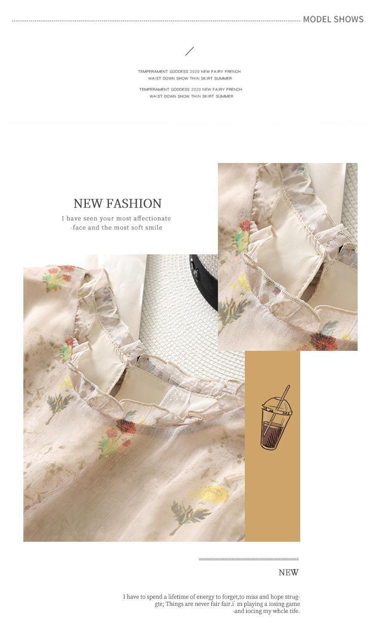 Plus-size Floral Chiffon Dress