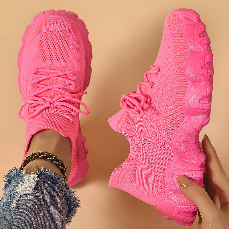 Women's Lace-up Flying Woven Shoes