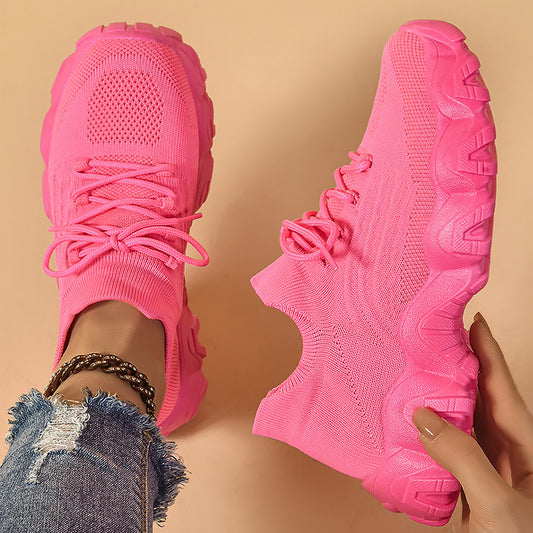 Women's Lace-up Flying Woven Shoes