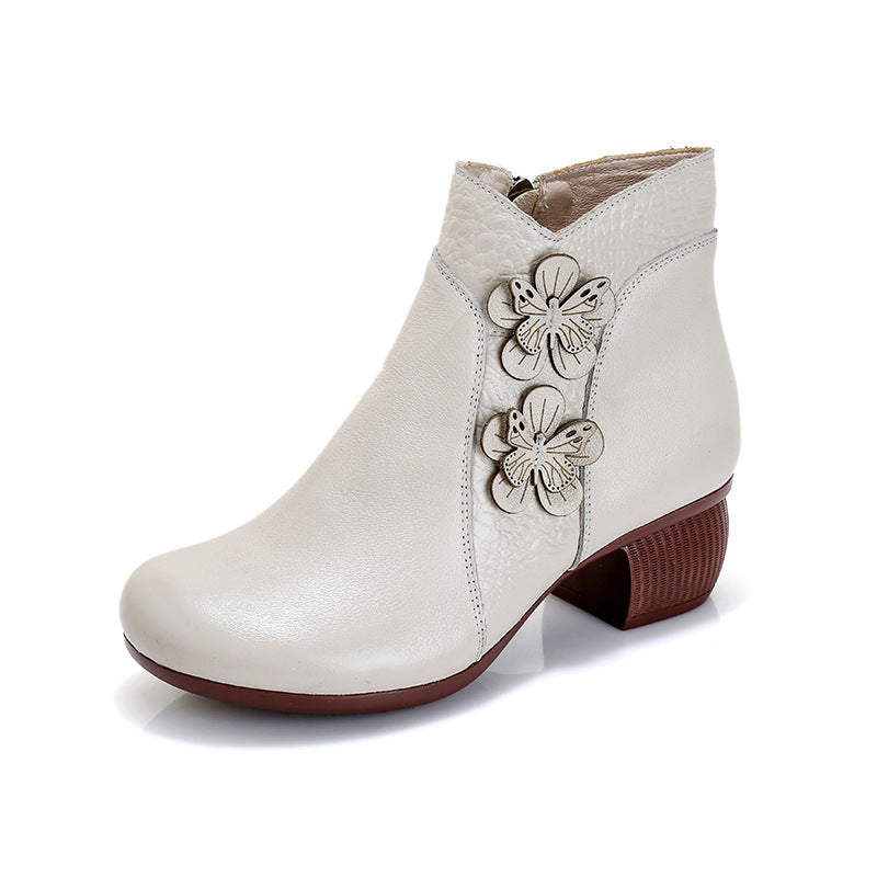 Soft Surface Cattlehide Leather Boots