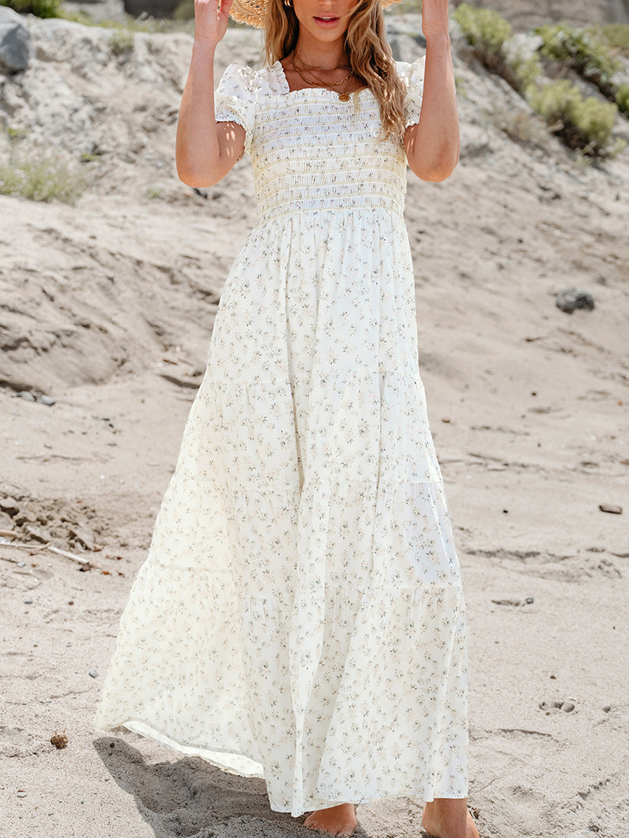 Fashion Thin Personality Sweet Floral Dress Women