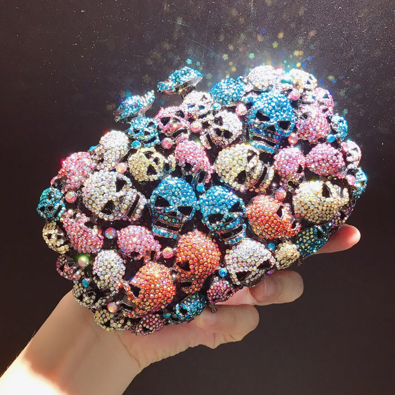 Skull Ghost Diamond European And American Style Clutch