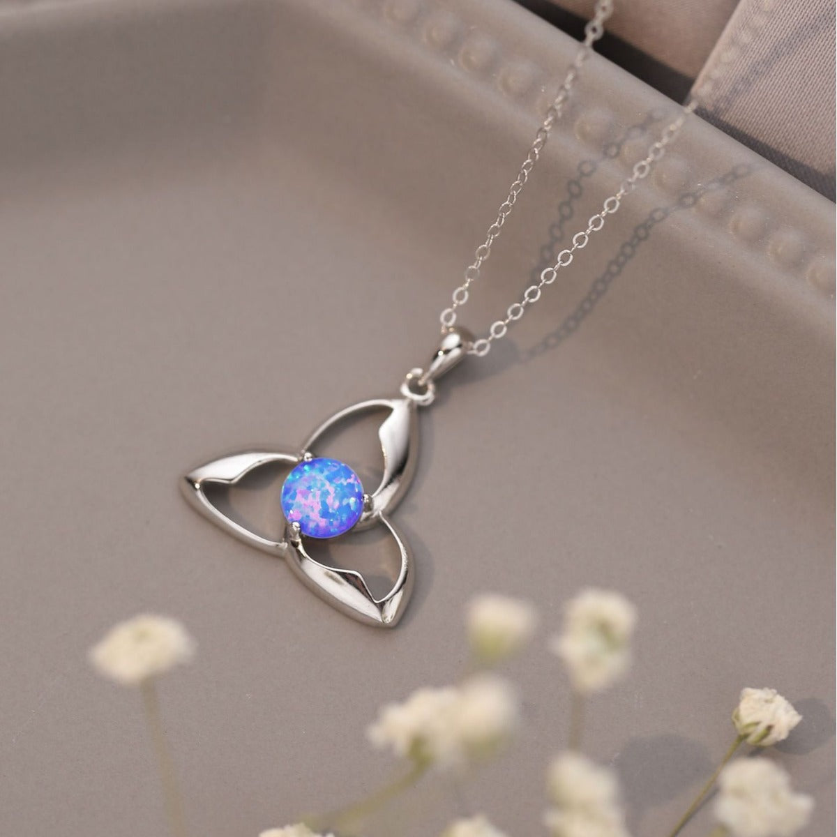 Round Opal Necklace