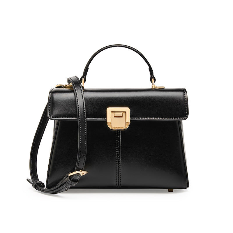 Women's Leather Vachette Clasp Portable Bag