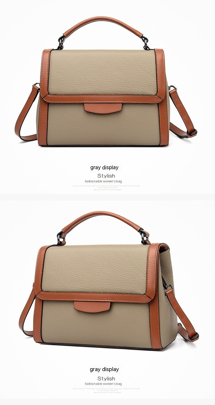 Soft Leather Textured Handbag